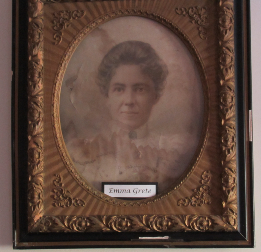 Kristin Holt | Silver City, Idaho's Ghost Town Cemetery. Framed photograph of a late-Victorian era woman identified as Emma Grete. Portrait hangs in the Ladies' Parlor of the Idaho Hotel.