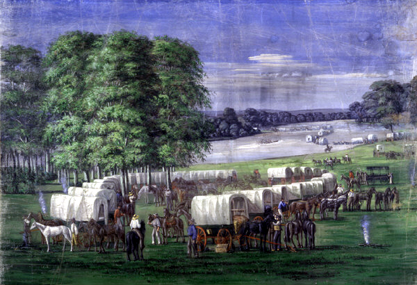Kristin Holt | Pioneer Day: Utah's Victorian History. "Pioneers Crossing the Plains of Nebraska" by C.C.A. Christensen - Brigham Young University Museum of Art. [Image: Public Domain, courtesy of Wikipedia]
