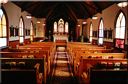 Kristin Holt | Silver City, Idaho's Historic Church 1898. Interior of Our Lady of Tears. Image: Courtesy of OurLadyOfTears.org.