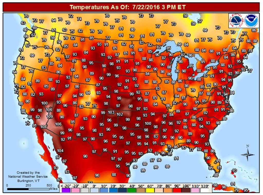 Kristin Holt | Victorian Refrigerators (a.k.a. Icebox). Illustration: 7-22-16 heat index. National Weather Service in Burlington, Vermont.