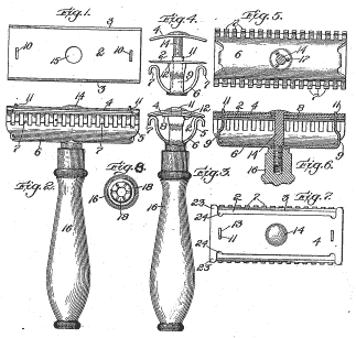 Kristin Holt | Victorian Shaving, Part 2. Vintage Image: Gilette Safety Razor.US_Patent_775134