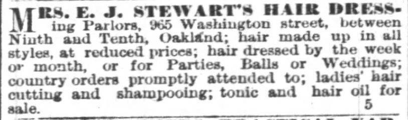 Kristin Holt | Victorian Ladies' Hairdressing. Oakland Tribune of Oakland, California, on June 19, 1883