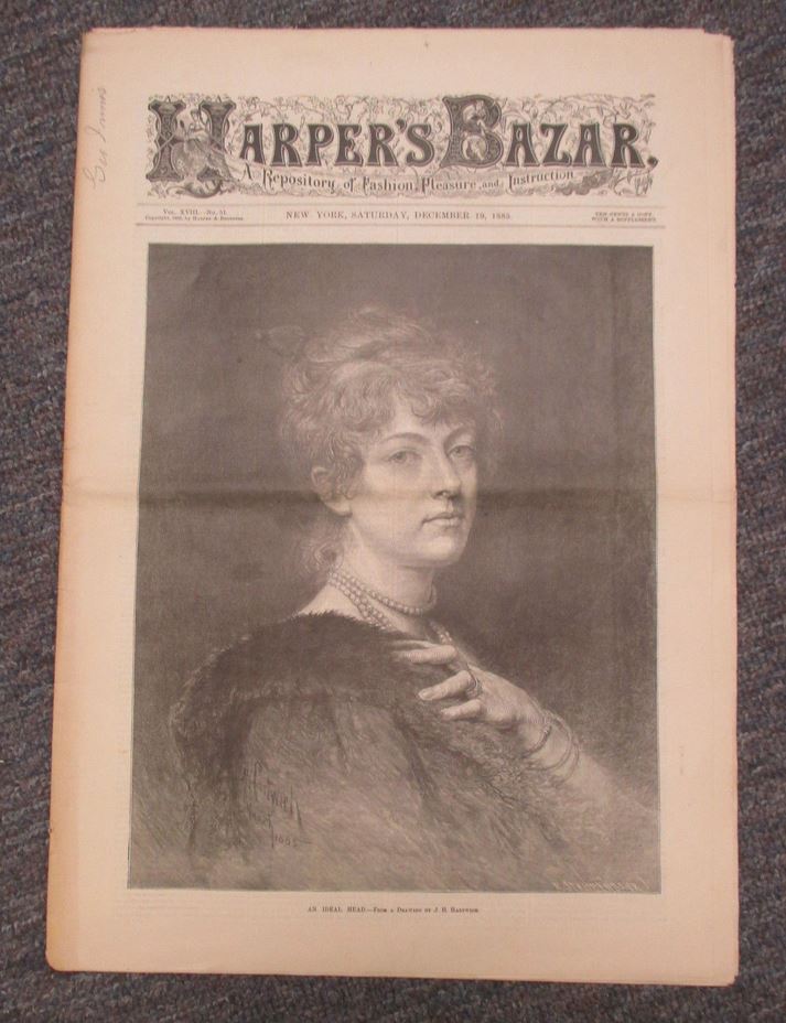Kristin Holt | 19th Century Bathing Costumes from Harper's Bazaar. Dec 19, 1885 HARPER'S BAZAR (BAZAAR) with Pattern Supplement, Fashion etc, currently for sale on ebay