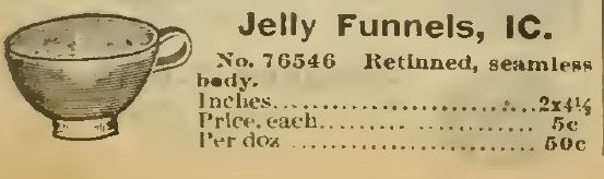 Kristin Holt | Old West Mason Jars. Jelly Funnels offered by Sears, Roebuck & Co. Catalogue, 1898.