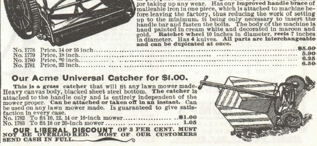 Kristin Holt | Victorian Lawn Mowers. Acme High Grade Lawn Mowers, Part 3. Sears, Roebuck and Co. Catalogue, 1897.
