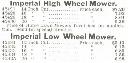 Kristin Holt | Victorian Lawn Mowers. Montgomery, Ward and Co. Spring and Summer 1895 Catalogue. Part 2 of 3.