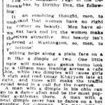 Kristin Holt | False Beauty Spots. Look to your dimples. part 1. The Houston Post of Houston, Texas on October 29, 1910