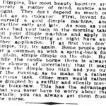 Kristin Holt | False Beauty Spots. Look to your dimples. part 2. The Houston Post of Houston, Texas on October 29, 1910