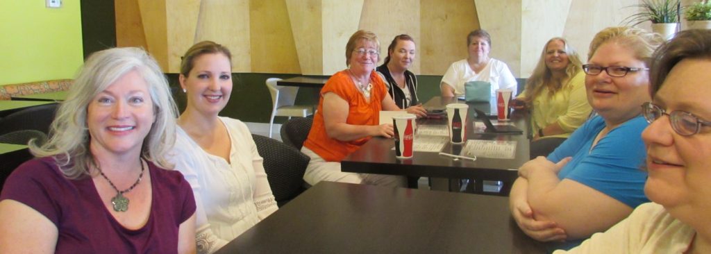 Kristin Holt | Meet Utah Authors of Western Historical Romance. Most of our group. From left to right: Diane Darcy, Janelle Daniels, Heather Horrocks, Jennifer Cooper, Bella Bowen, Kelli Ann Morgan, Kirsten Osbourne, and Amelia Adams.