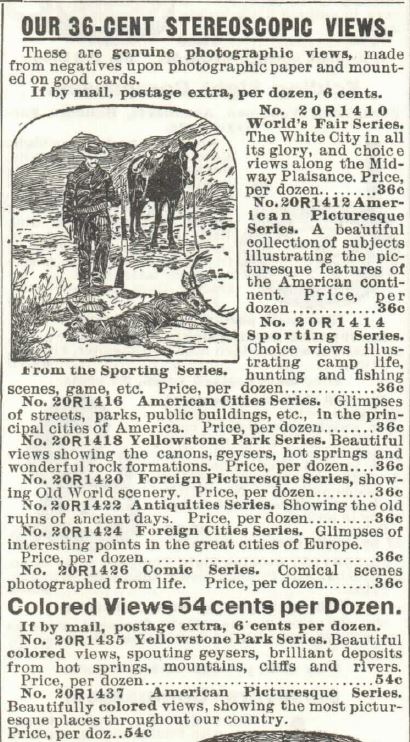 Kristin Holt | Stereoscopes: Victorian Photograph Viewing. Part 3. Stereoscopes for sale from the Sears, Roebuck and Co. Catalogue, 1902.