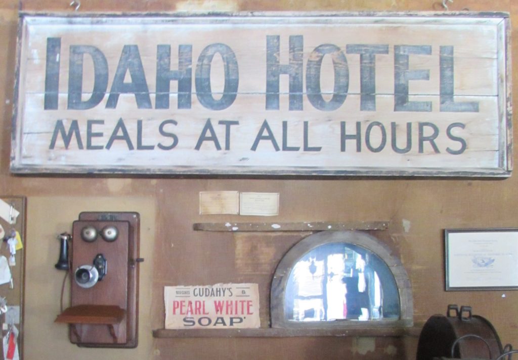 Kristin Holt | Telephones for Sale by Sears Roebuck. Antique telephone on the wall of Idaho Hotel, check-in area.