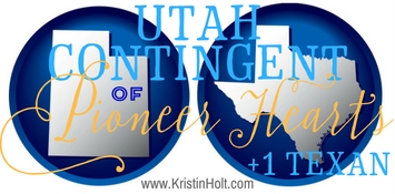 Kristin Holt | Meet Utah Authors of Western Historical Romance. Stylized Image: "Utah Contingent of Pioneer Hearts +1 Texan"