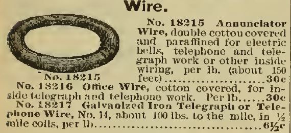 Kristin Holt | Telephones for Sale by Sears Roebuck. Wire for telephones Sears, Roebuck and Co., 1898.