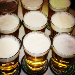 Kristin Holt | Victorian Americans Celebrate Oktoberfest. Photograph: Beer in glasses, with foam on top.