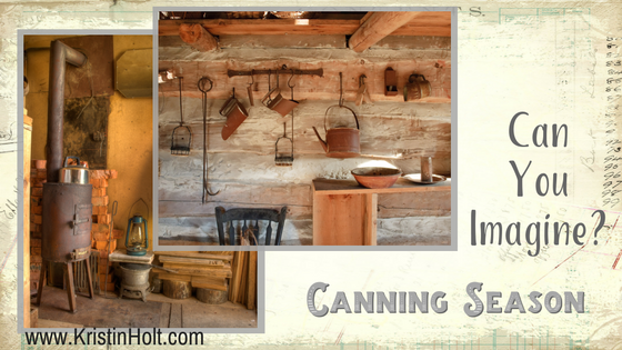 Kristin Holt | Old West Mason Jars. Rustic cabin kitchen photos ask, "Can You Imagine? Canning Season."