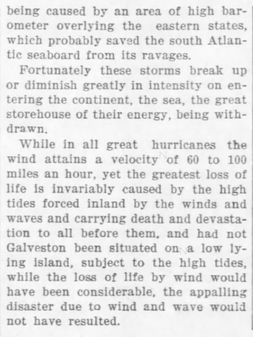 Kristin Holt | Great Hurricane, Galveston, TX (September 8, 1900). Cause of Hurricanes, Part 3 of 3. The Weekly Star and Kansan of Independence, Kansas, on September 21, 1900