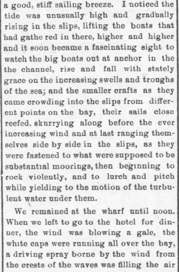 Kristin Holt | Great Hurricane, Galveston, TX (September 8, 1900). Galveston Storm Part 5. Salina Daily Republican-Journal of Salina, Kansas, September 18, 1900.