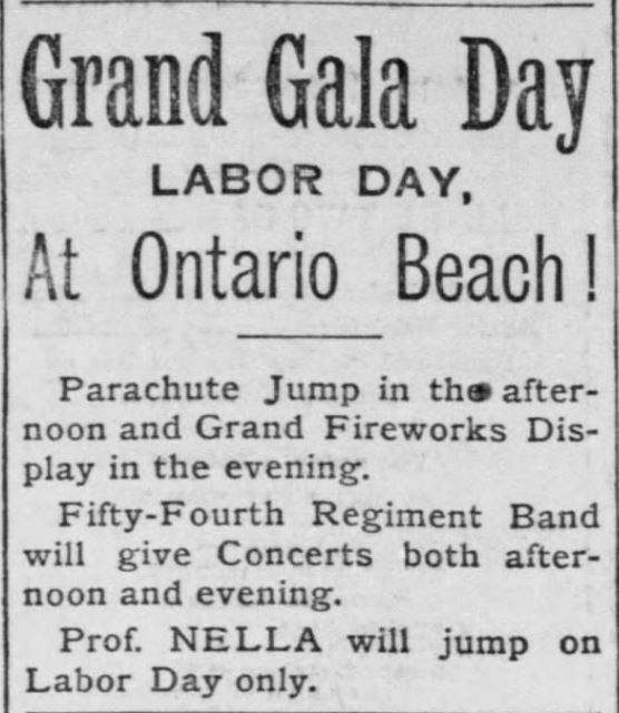 Kristin Holt Victorian America Celebrates Labor Day. Grand Gala Day. Ontario Beach. Democrat and Chronicle of Rochester, New York on August 30, 1890