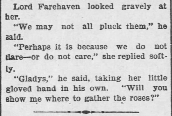 Kristin Holt | Pleasance? Is that a real name? Like a Tale Told, Part 11, published in The Hays Free Press of Hays, Kansas on July 20, 1901.