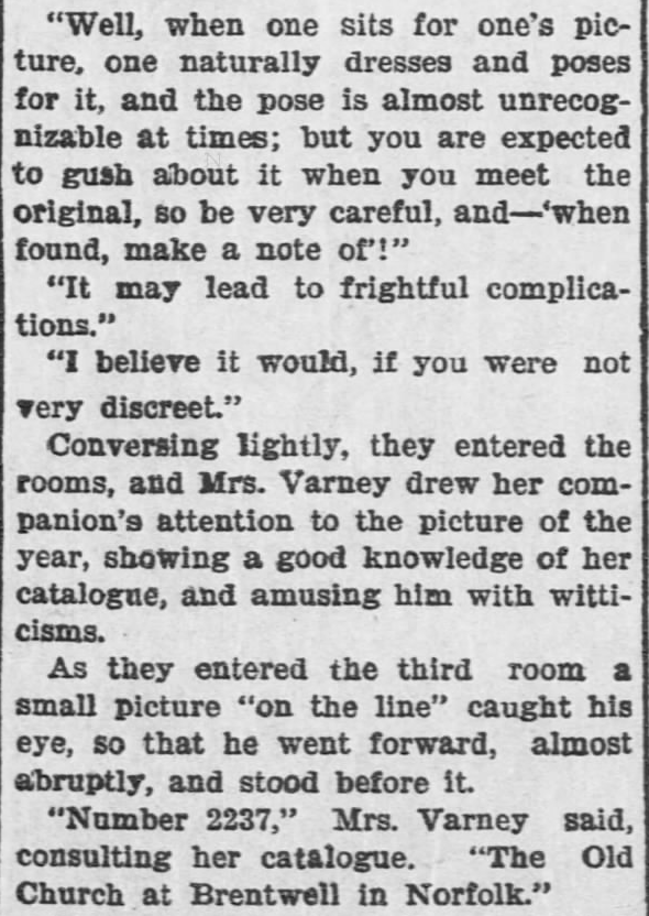 Kristin Holt | Pleasance? Is that a Real Name? Like a Tale Told, Part 5, published in The Hays Free Press of Hays, Kansas on July 20, 1901.