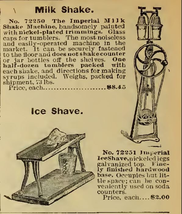 Kristin Holt | Shave Ice & Milk Shakes--in the Old West? Milk Shaker and Ice Shave. Sears, Roebuck and Co. Catalogue, 1898 (No. 107).