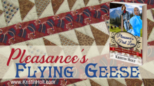 Kristin Holt | Pleasance's Flying Geese. Related to What Did Pioneers Use for Quilt Batt?