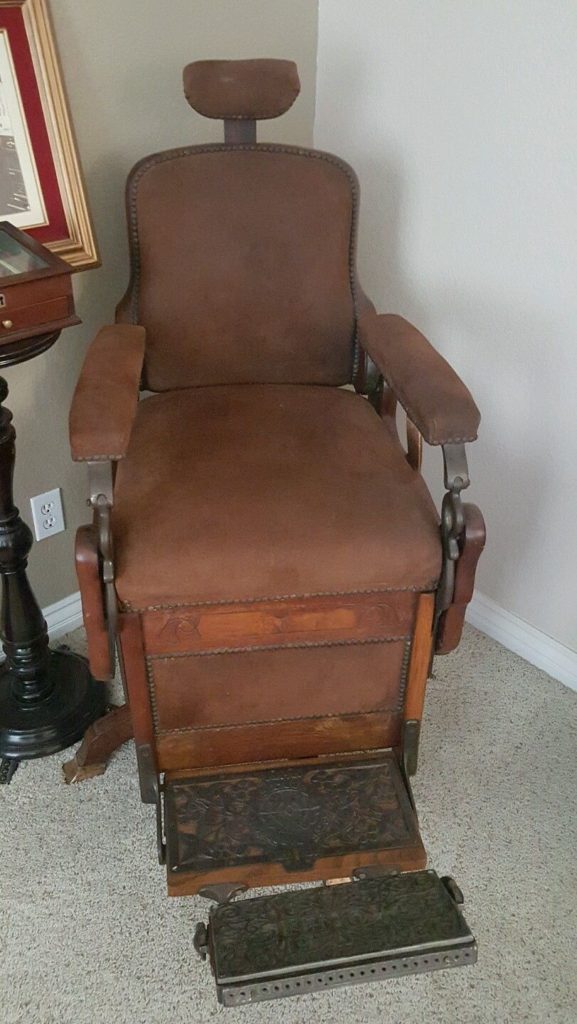 Kristin Holt | Old West Barber Shop Haircuts. Vintage 1880's Koken barber chair . for sale on ebay