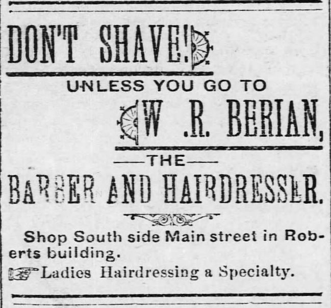 Kristin Holt | Victorian Ladies' Hairdressers. Osawatomie Graphic of Osawatomie, Kansas, on June 3, 1893.