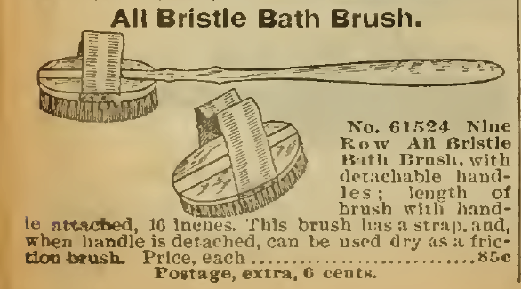 Kristin Holt | Old West Bath Tubs. More Bath Brushes in the Sears, Roebuck & Co. Catalog, 1898.