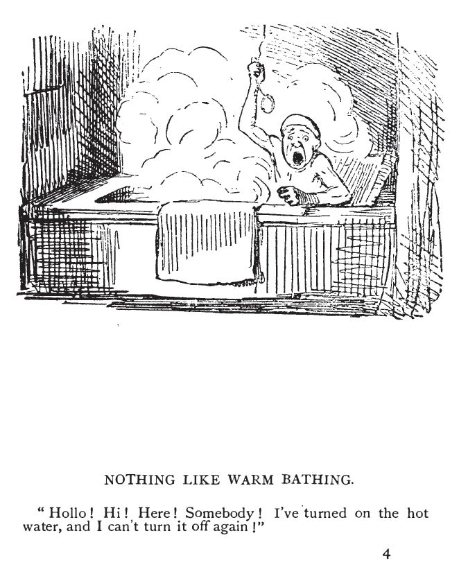 Kristin Holt | Old West Bath Tubs. Vintage Illustration: From Humorous Illustrations by John Leech (29 August 1817 â€“ 29 October 1864 in London), published in London by Simpkin, Marshall, Hamilton, Kent & Co, and Glasgow: Thomas D. Morison.
