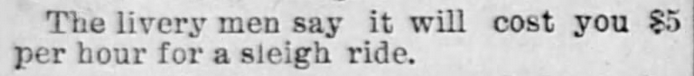 Kristin Holt | How to Conduct a Victorian Sleigh Ride. Salt Lake Herald of Salt Lake City, Utah on February 3, 1891.