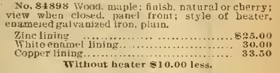 Kristin Holt | Old West Bath Tubs. Mosely Self-heating Folding Bath Tub (part 3) for sale in Sears, Roebuck & Co., 1898.