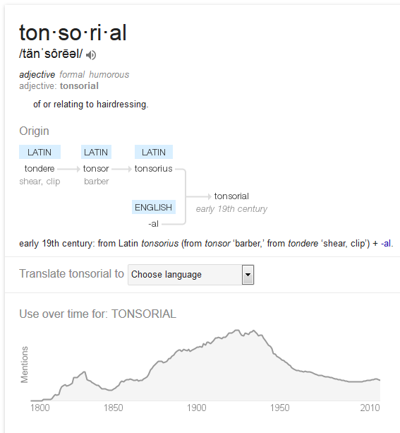 Kristin Holt | Old West Bath House. Tonsorial Definition, courtesy of Google.