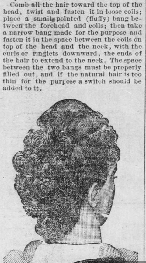 Kristin Holt | Styling Ladies' Hair, American 19th Century. Forth Worth Daily Gazette of Fort Worth, Texas on February 24, 1889. Part 7.