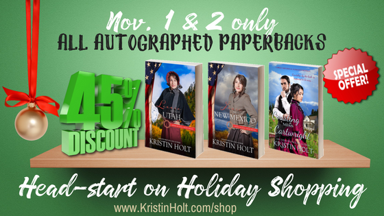 Kristin Holt | 45% discount on all autographed paperbacks