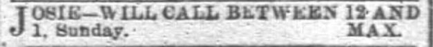 Kristin Holt | Victorians Flirting... In the Personals? Private communication. The San Francisco Chronicle of San Francisco, California, on March 9, 1890.