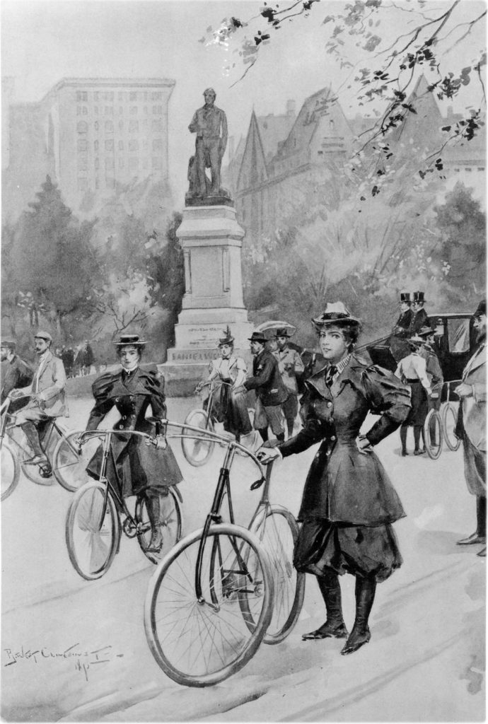 Kristin Holt | Courting in Public Parks: NY, NY, May 1893. The Four Hundred Take to the Bicycle; A Spring Picture in Central Park 1895. Image courtesy of Geographic Guide.