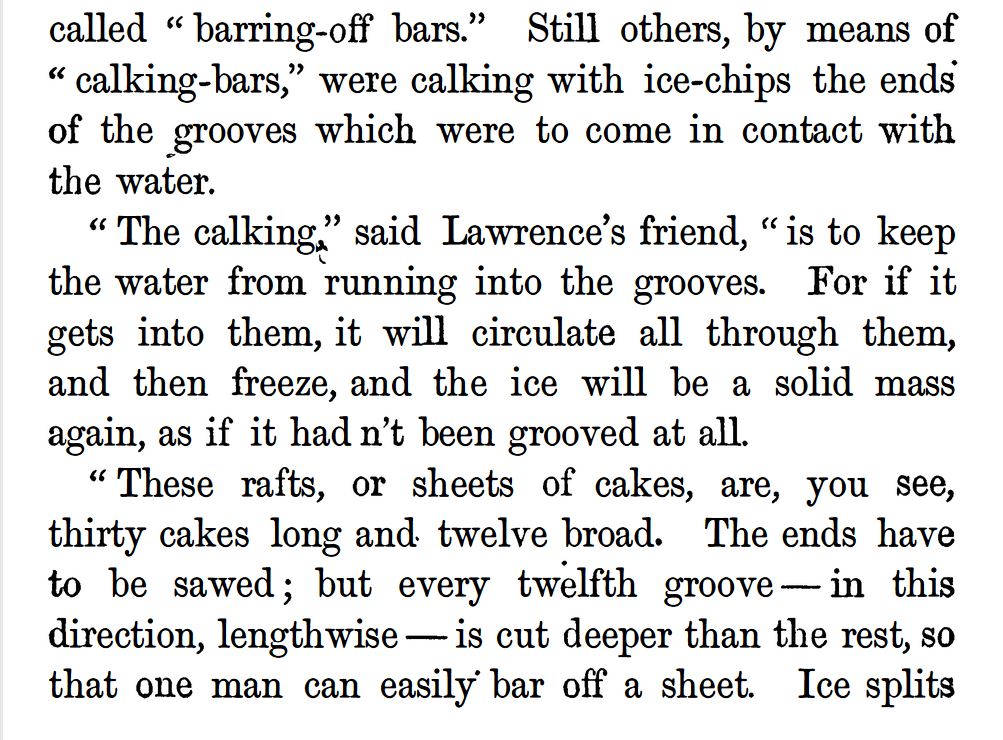 Kristin Holt | Nineteenth Century Ice Cutting, Part 2. Lawrence's Adventures, Chapter 2, part 8B.