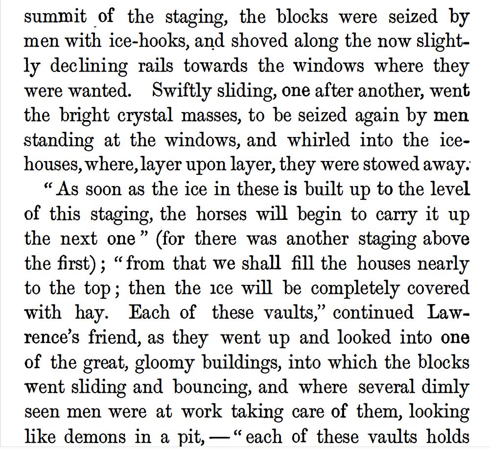 Kristin Holt | Nineteenth Century Ice Cutting, Part 2. Lawrence's Adventures, Chapter 2, part 10.