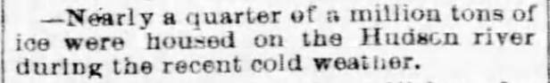 Kristin Holt | Nineteench Century Ice Cutting: Part 1. Pittsburgh Weekly Gazette of Pittsburgh, Pennsylvania on March 14, 1870 [Source: Newspapers.com]