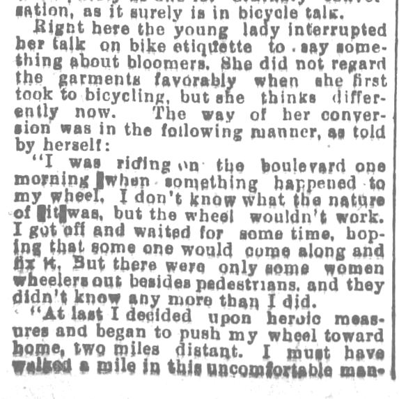 Kristin Holt | Victorian Bicycling Etiquette. 6 of 8. Los Angeles Herald, July 14, 1895.