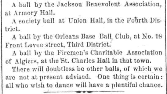 Kristin Holt | Victorian Americans and Mardi Gras. The Balls of Mardi Gras. The New Orleans Crescent, of New Orleans, Louisiana. February 20, 1860. Part 2 of 2.