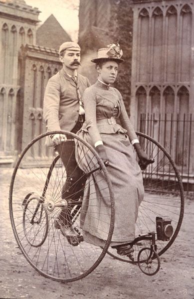 Kristin Holt | Bicycle Built For Two. This image of a nineteenth century bicycle for two has more than 1,000 postings on Pinterest alone.