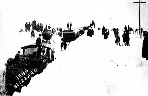 Kristin Holt | Victorian Blizzards, Nonstop in the 1880s. Vintage photograph: The Winter of 1885 and 1886 was particulary severe for Kansas settlers, says this article on Kansaspedia.