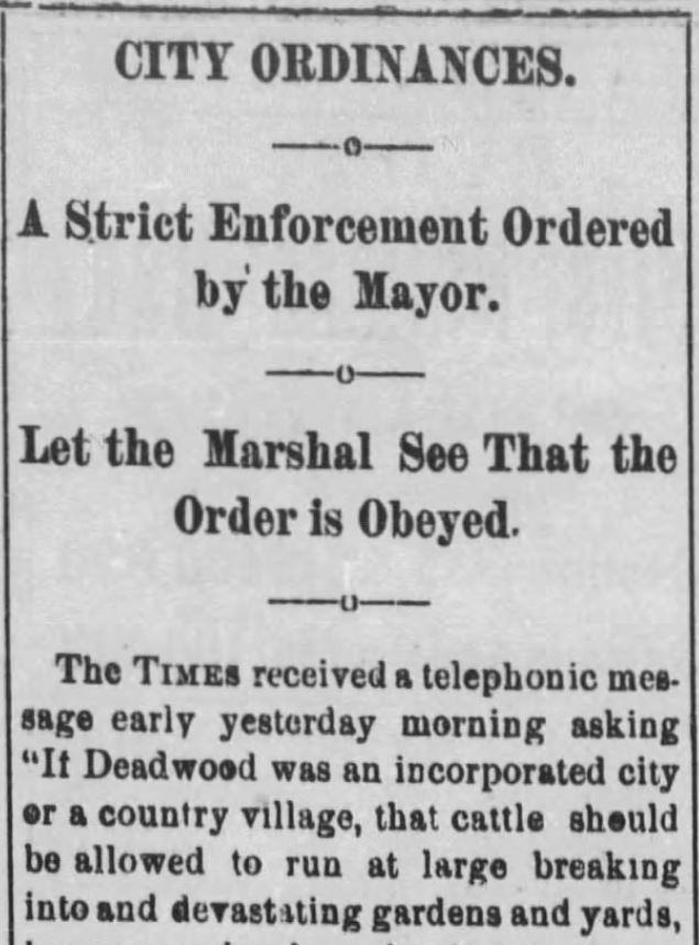 Kristin Holt | "Nineteenth Century Problems". The Black Hills Daily Times of Deadwood, South Dakota, May 22, 1884. Part 1..