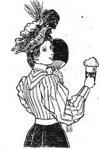 Kristin Holt | An 1890s girl with soda. The Spatula Soda WAter Guide and Book of Formulas, 1901.