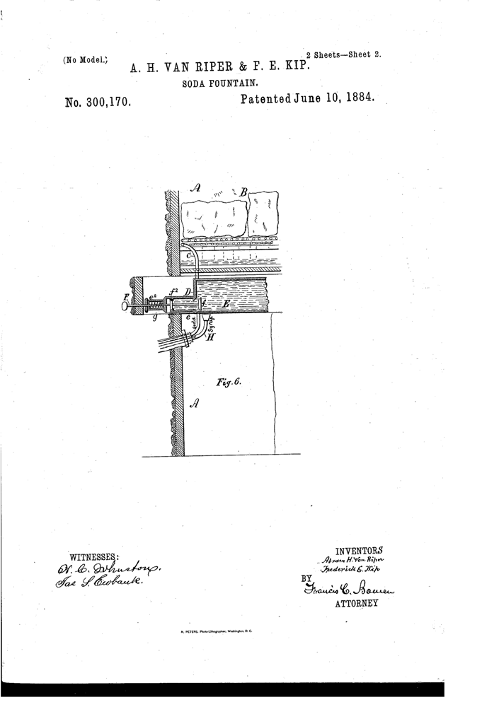 Kristin Holt | The Victorian-era Soda Fountain. Van Riper Patent, 1884, Soda Fountain. Image: Google. 2 of 2.