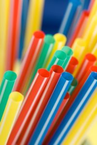 Kristin Holt | photograph of multi-colored plastic drinking straws.
