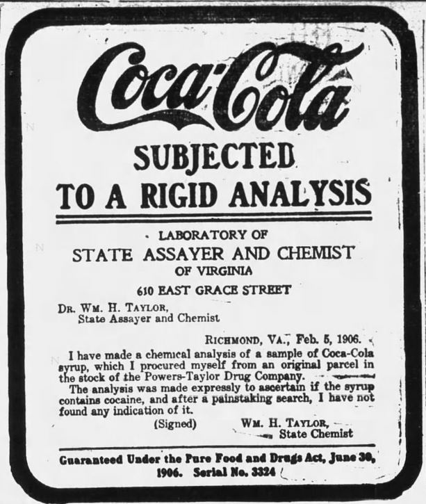Kristin Holt | Cocaine in Victorian Coca-Cola: Going... Going... Gone? Coca-Cola subjected to a rigid analysis. Daily Arkansas Gazette of Little Rock, Arkansas, February 27, 1907.