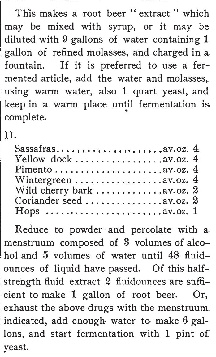 Kristin Holt | The Victorian Root Beer War. Root Beer Recipe from The Standard Formulary: A Collection of Nearly Five Thousand Formulas, 1900, pg. 395. Part 2.